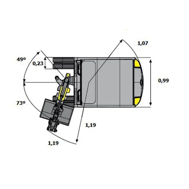 Alquiler Mini excavadora 1500 kg Wacker Neuson 1404, diagrama 2