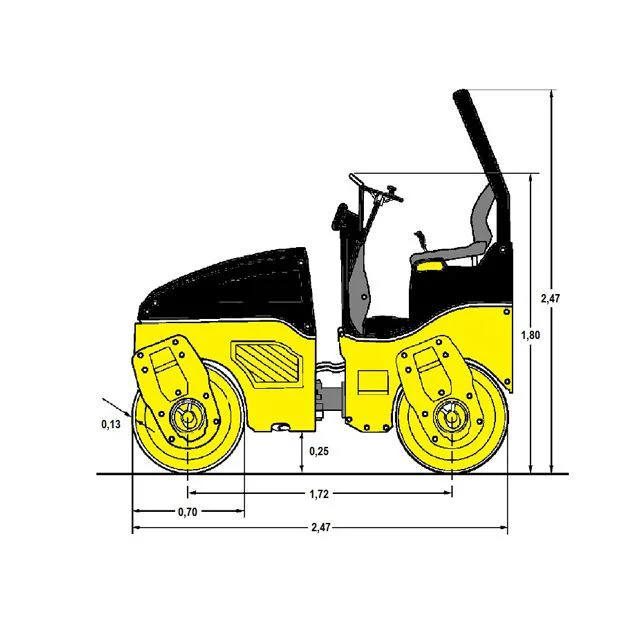 Primer diagrama de rodillo compactador Bomag de 100 cm