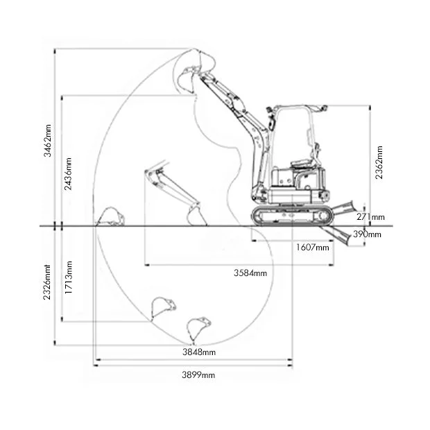 Diagrama 2 mini excavadora Waker Neuson EZ17