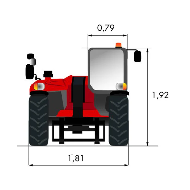 Diagrama 2, alquiler Manipulador telescópico 2500 kg Manitou MT 625 HA