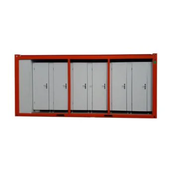 Alquiler Sanitario prefabricado, 8 wc’s y 1 urinario triple Containex 1x20'