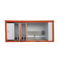 Sanitario prefabricado, 8 wc’s y 1 urinario triple Containex 1x20', alquiler online