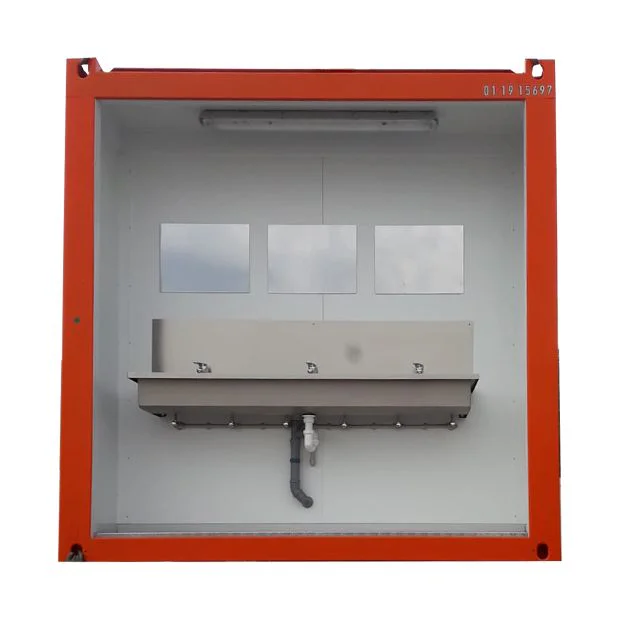 Alquiler Sanitarios, Sanitario prefabricado, 8 wc’s y 1 urinario triple Containex 1x20'