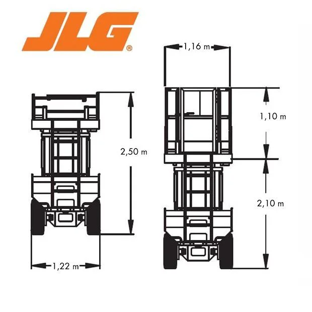 Alquiler Tijera eléctrica – 17 m JLG Liftlux 153-12 , diagrama 1