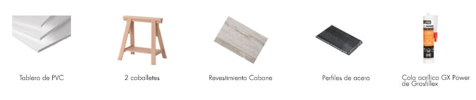 Material mesa estudio DIY