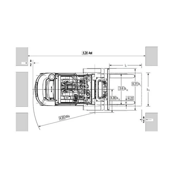 Diagrama 2, Alquiler Carretilla elevadora 4000 kg Camac C40D