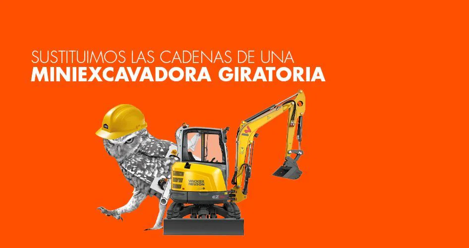 sustitucion cadenas miniexcavadora