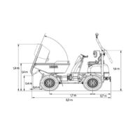 Diagrama Dumper 1500 kgs con tolva elevable eléctrico