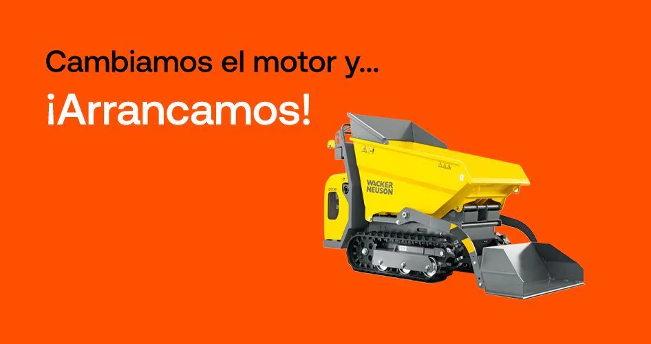 dumper sobre orugas repración motor