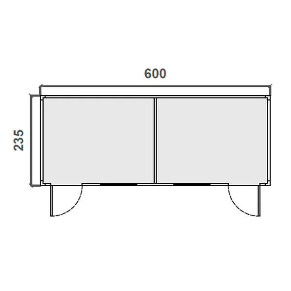 Caseta Prefabricada Oficina para Eventos – 2,35 m x 6 m Diagrama