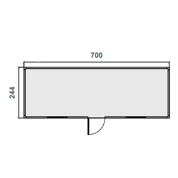 Oficina prefabricada – 7 m Diagrama