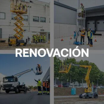 Curso de formación de tijera o brazo o plataforma sobre camión o elevador