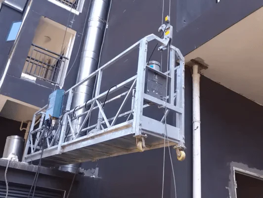 andamio colgante instalación