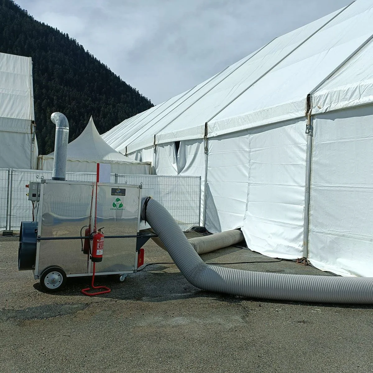 Generador de aire caliente para eventos