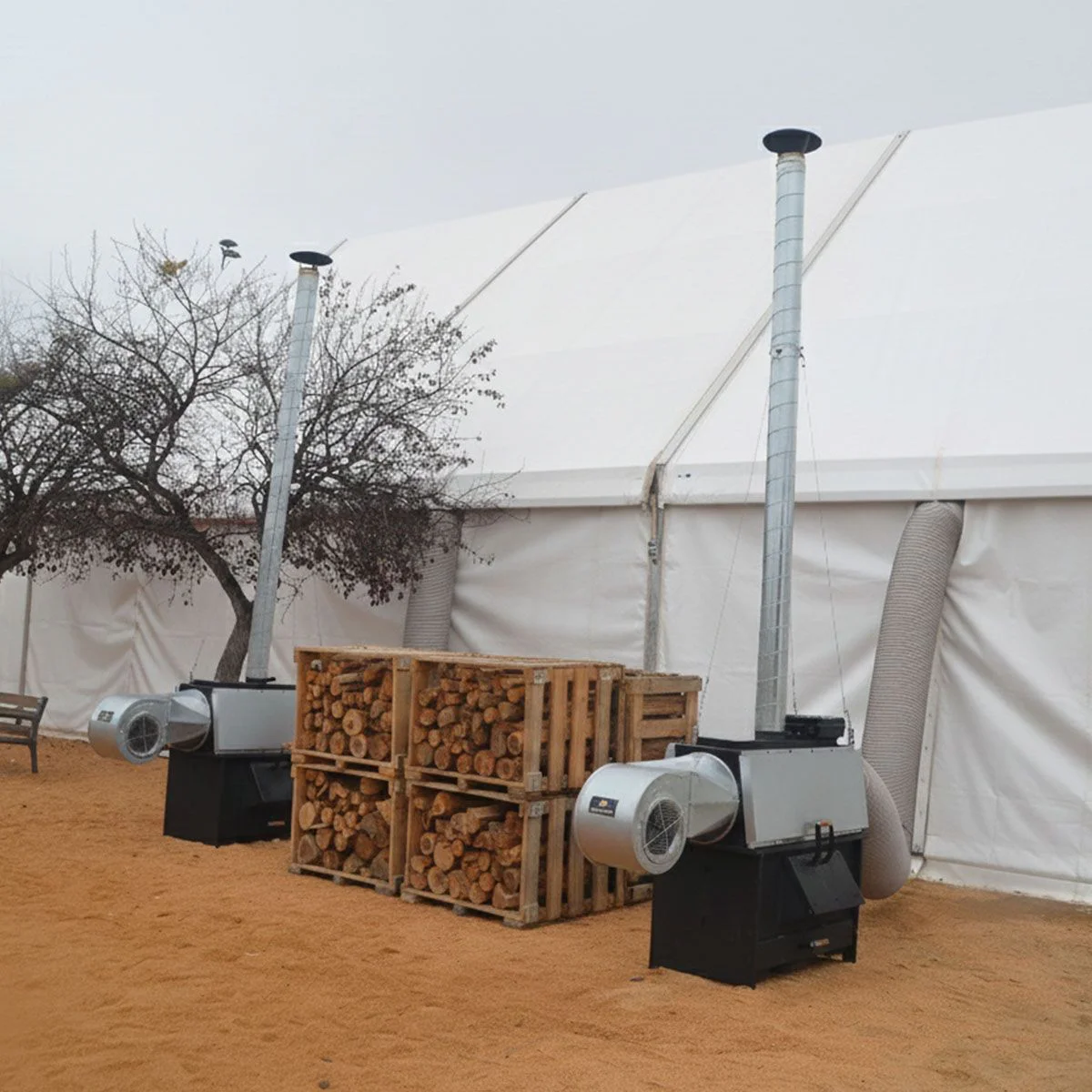 Generador de aire caliente para eventos